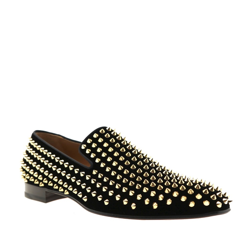 Christian Louboutin Dandelion Gold Spikes Shoes Size 9 US New - Picture 3 of 8